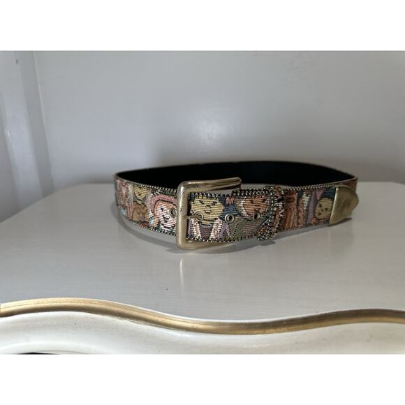 Absolutely Fresh Belt Women Medium Leather Tapestry Children Kids Y2K Size M/L - Picture 1 of 7